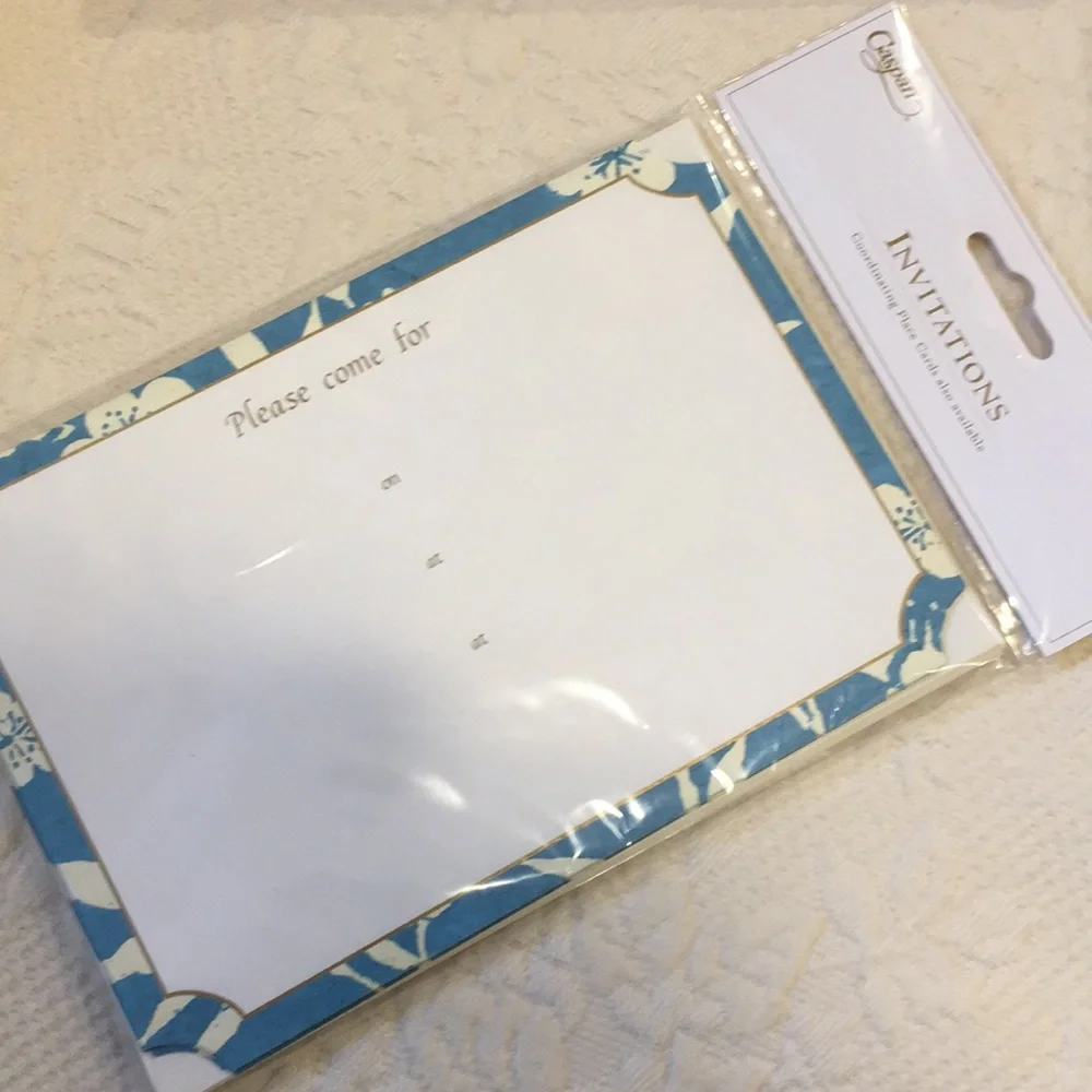 Bundle of cards invitations placecards guest book